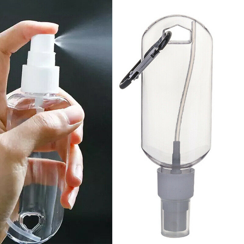 50MLTravel Plastic Transparent Bottling With Carabiner Portable Packaging Bo Hn