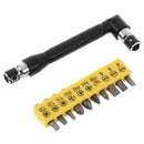 Dual Head L-shaped Mini Socket Wrench 6.35mm Screwdriver Bits Key Utility T BX