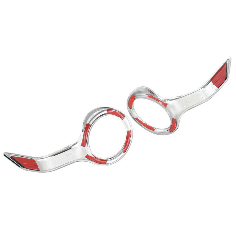 2pcs 65mm Dia. Motorcycle Fog Light Trim Rings Lamp Bezel Chrome Finished, Fits