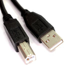 USB2.0 High Speed Cable For Printer Device Lead A to B Black Shielded 28AWG 0.5m