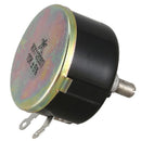 WX050 10K ohm 5W 6mm Round Shaft Rotary Wire Wound Potentiometer Black+Silv