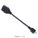 Micro USB OTG Female to Male Adapter Cable for Android Phone (Black)