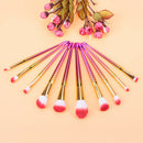 10pcs/set Makeup Brush Fish Tail Powder Contour Foundation Makeup Brushes