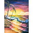 5D DIY Full Drill Diamond Painting Beach Tree Embroidery Mosaic Kit (W1280)