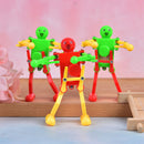 1Pcs Clockwork Spring Multi-colour Wind-up Dancing Walking Robot Dancing T_