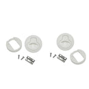2x 2" Nylon Round Flush Pull Hatch Latch Slam Latch for RV Marine Boat White