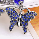 Trendy Evil Eye Cute Animal Crystal Keychain Bag Car Keyring (Butterfly)