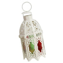 European Metal Moroccan Candle Holder Votive Candlestick Home Decor White A