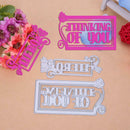 2pcs Hero Thinking Of You Cutting Dies Stencil Scrapbook Embossing DIY Card