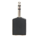 Stereo 6.35mm 1/4" 1 Male Plug to 2Mono Female Jack Audio Splitter Adapter K1B