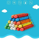 6PCS Mixed Color Chalk Kids Drawing Graffiti Dust-free Chalk Solid Chalk U2V3