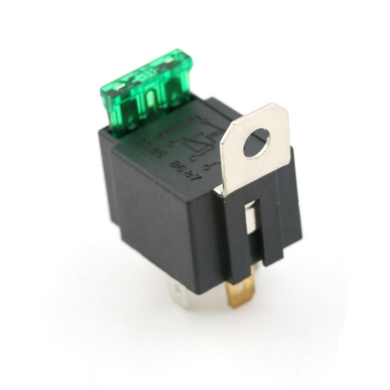 12V 4 Pin 30A Fused Relay With Bracket 12 Volt Normally Open On/Off S Bj