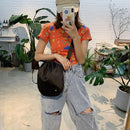 Nylon Canvas Bag Purse Slanting Shoulder Bag Handbags Broadband Bucket Bag