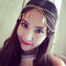 Boho Tassel Crystal Leaf Metal Headband Head Piece Hair Band Chain Jewelry