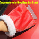 Car Ice Scraper Winter Warm Car Window Snow Shovel Removal Gloves (Red) A