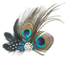 Wedding Bridal For Girls Head Accessories Jewelry Bride Peacock Feather Hair Pin