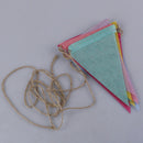 Fabric DIY Wedding Bunting Birthday Ornament Banner Anniversary Hanging OZ