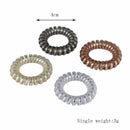 12 Rubber Elastic Telephone Cord Wire Hair Ties Scrunchies Hair Rings Bands