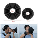 2Pcs S & L Anti-Reflective Silicone Lens Hood Cover for DSLR Camera Black