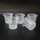 5 Pieces 25 Ml Transparent Plastic Laboratory Graduated Beaker Vessel Measure