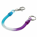 Lobster Hook Purple Blue Spring Stretchy Coil Keyring Keychain Strap Rope C P1Y3