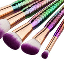 5pcs Purple Handle Makeup Cosmetic Brushes Set Powder Foundation Eyeshadow