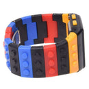 Rainbow Rubber LCD Digital Alarm Men's Ladies Black Case Sport Watch LED096