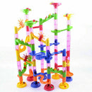 DIY Run Building Blocks Marble Race Game Christmas For Ki Construction Toys T5H3