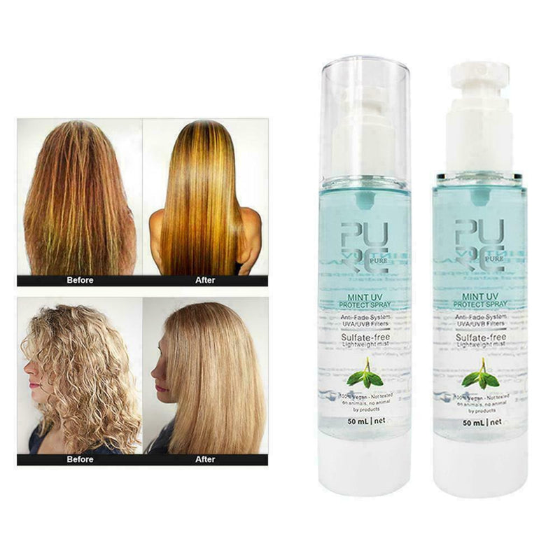 Mint UV Protect Spray Against UV Protect Damaged Frizzy Replenishes and I6B6