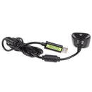 1.8m USB Charging Cable for Xbox 360 Controller Play and Charge Cord (Black
