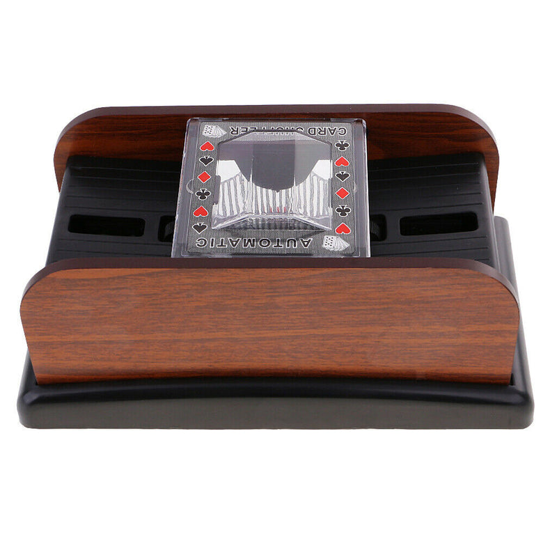 Battery Powered Automatic Card Shuffler 2 Deck Table Game Poker Playing Cards