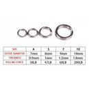 100Pcs Durable Double Loop Hot Split Ring Fishing Tackle Stainless Steel Ho C5F1