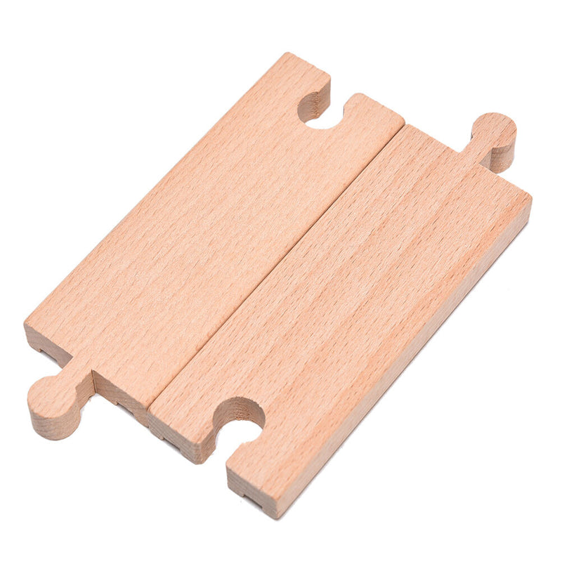 1x Wooden Train Straight Track Accessories Compatible All Major Brand 10.8cm3CU