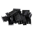 20x Black Aluminum Cooler Heat Sink Heatsink 25x15x10mm for TO-220 IC D9W4