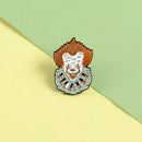Horror Clown Brooch Funny Badges Shirt Women Men Jacket Shirt Clothing Pins A