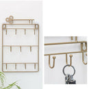 Iron Wall Mounted Hooks 11 Hangers Decorative Key Holder Coat Hat Rack Home N6V9