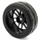 4pcs 12mm Hub Wheel Rims & Rubber Tires For RC 1/10 On-Road Touring Drift C