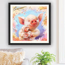 5D DIY Full Drill Square Diamond Painting Lovely Pig Cross Stitch Mosaic