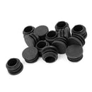 15 Pcs 22mm Diameter Blanking End Caps Covers Tube Insert Black V8V7