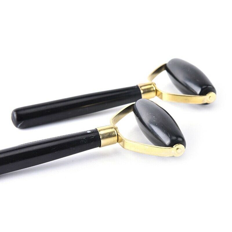 New Natural Obsidian Quartz Face Massage Roller Practical Jade Facial Anti  F5E6
