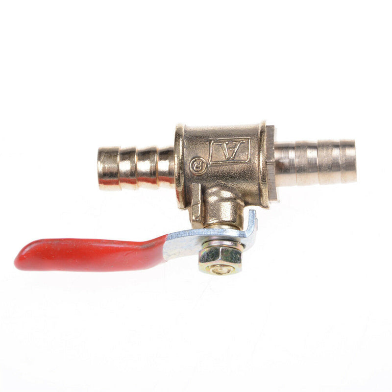 6mm  Hose Barb Inline Brass Water/Air Gas Fuel Line Shut-off Ball Valve W fz