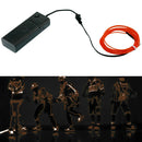 Red Flexible EL Wire Neon Light 5M Dance Party Decor+Controller