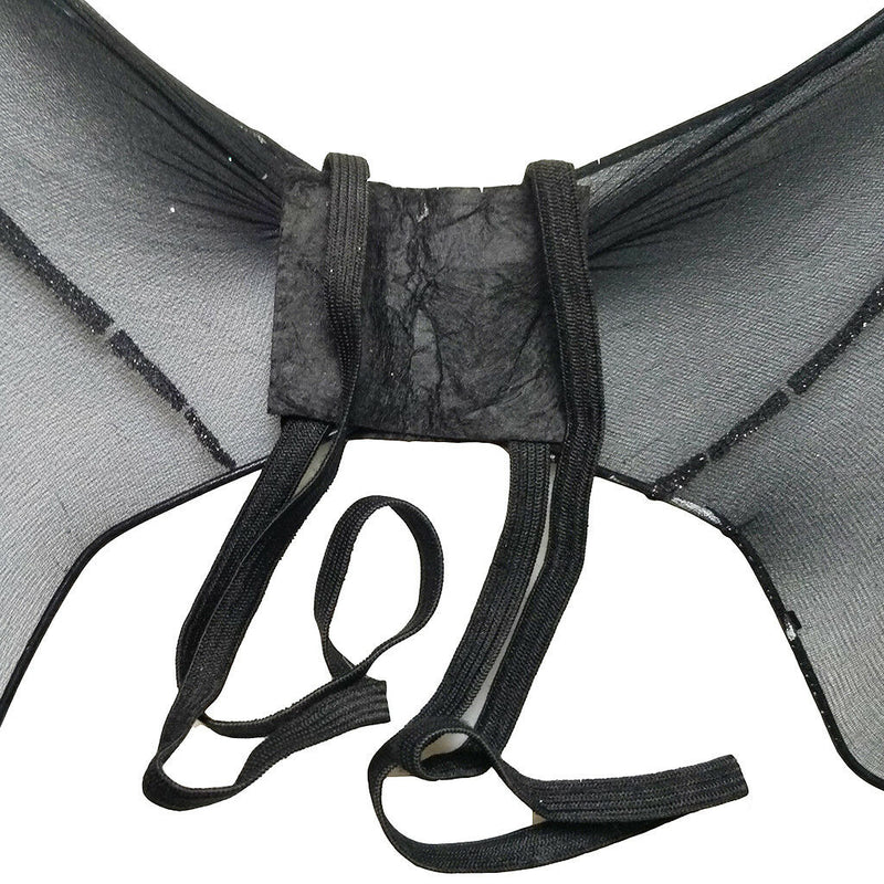 Kid Child Glitter Black Bat   Halloween Angel Fancy Dress Accessory