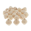 20Pcs Wood Bead Unpainted Loose Spacer Beads DIY Jewelry Making Craft Bulk