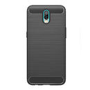 Soft TPU Bumper Case for OPPO R17 Brushed Carbon Fiber Back Cover Dark Blue