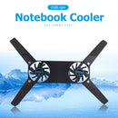 Foldable Laptop Desk Support Notebook Stand Holder with Dual Cooling Fans A