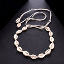 Bohemian Beach Tassel Necklace Natural Sea Shell Choker Chain Necklace Coll N7V2