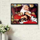 Santa Claus 5D DIY Full Drill Round Diamond Painting Embroidery Kits Decor