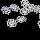 10Pcs Rhinestone Flower Sewing Buttons Wedding Party Decor DIY Craft 22mm
