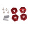 1:10 Red RC Car 5.0 Wheel Hex 12mm Drive Hubs Pins & Screws for HSP HPI Car
